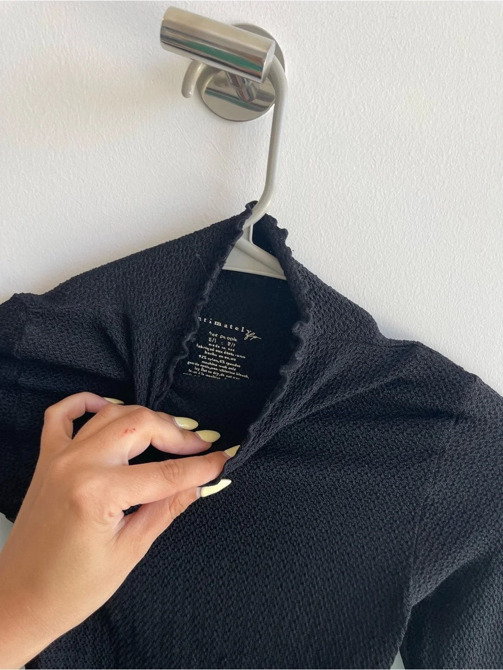 Free People Set of Two Bodysuits Grey and Black